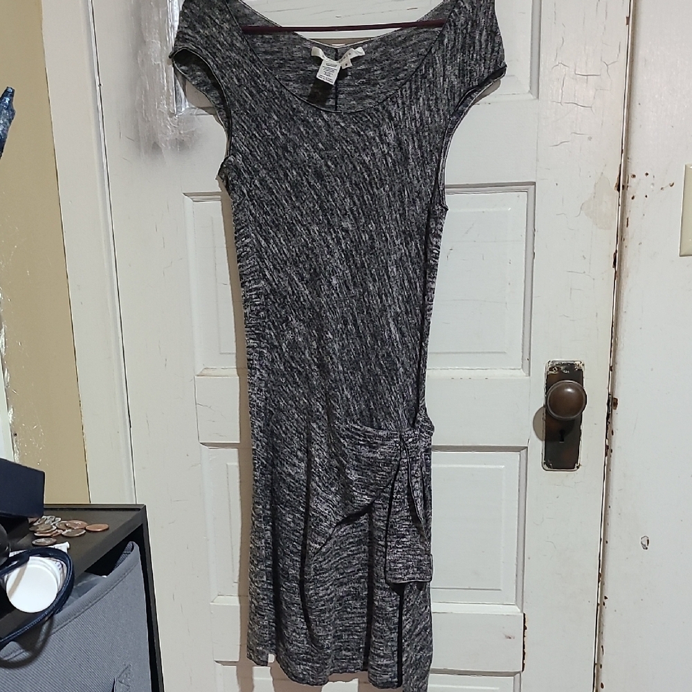 Max Studio Asymmetrical Charcoal Dress